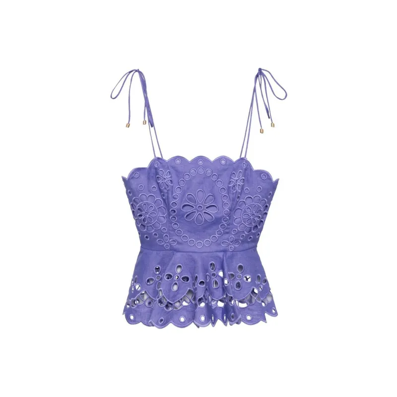 Zimmermann Pop Broderie anglaise Tank Top-0