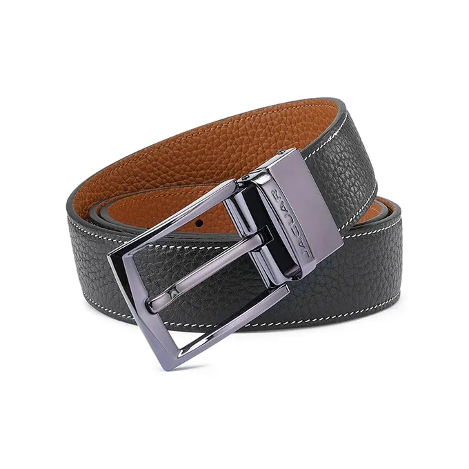 JAGUAR Cow Leather Belts Men's Gunmetal 3.4cm-2