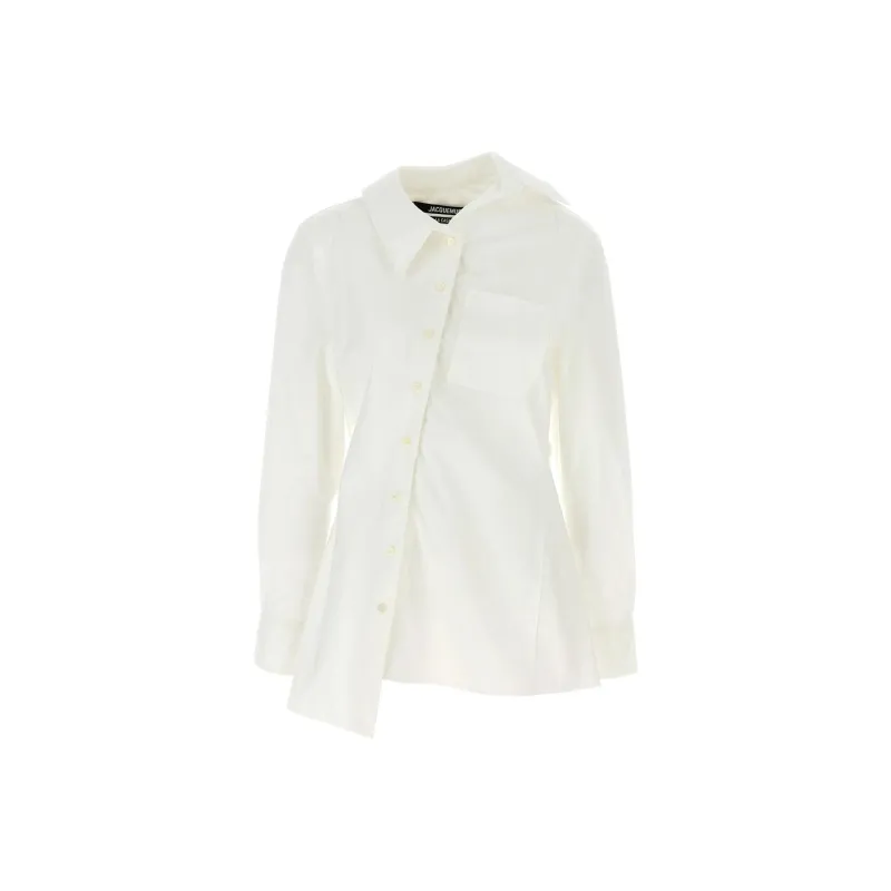 Jacquemus Asymmetric Hem Slim Fit Shirt-0