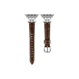 Bamboo Grain Brown-Silver Buckle
