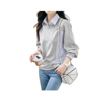 Oudifu Sweatshirt Women's Light Gray