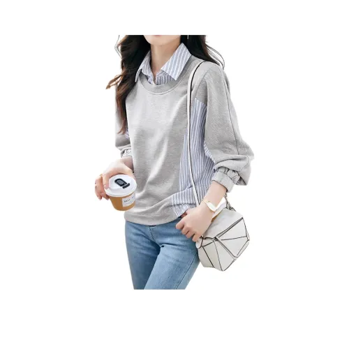 Oudifu Sweatshirt Women's Light Gray