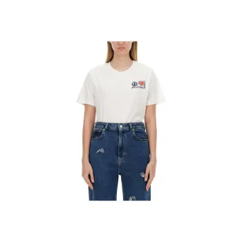 MOSCHINO Jeans Logo Printed Crewneck T Shirt