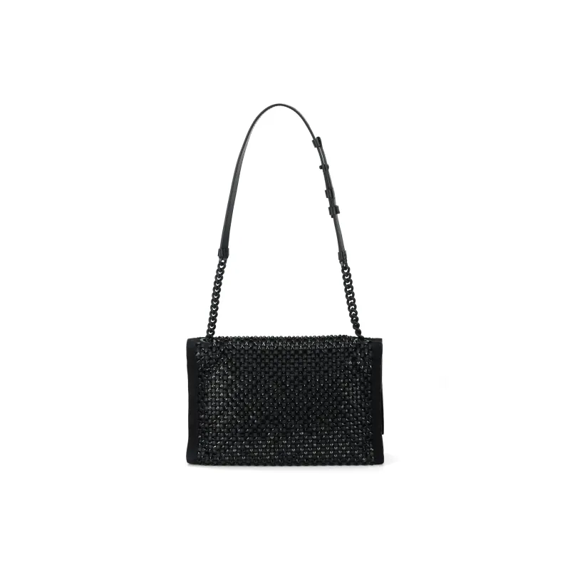 FERRAGAMO Cashmere Small Square Bag Shoulder Bag Women's Black-2