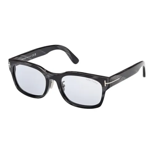 TF Plate Frame Rectangular Sunglasses Unisex Black