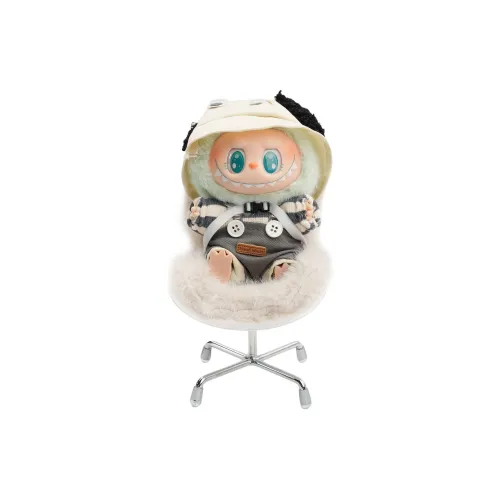 [Dress Up Doll] POP MART THEMONSTERS Denim Puppy Hang Tag Box Labubu Vinyl Sitting Party, 15cm In Height