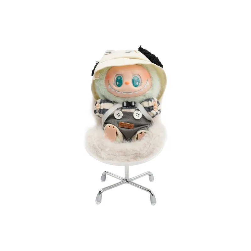 [Modified Doll] POP MART Labubu THE MONSTERS Sitting Party Collection, Confirmed, Denim Puppy, Cute Hang Tag Box 15cm-4