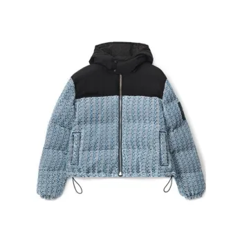 alexander wang LOGO JACQUARD COLORBLOCK PUFFER
