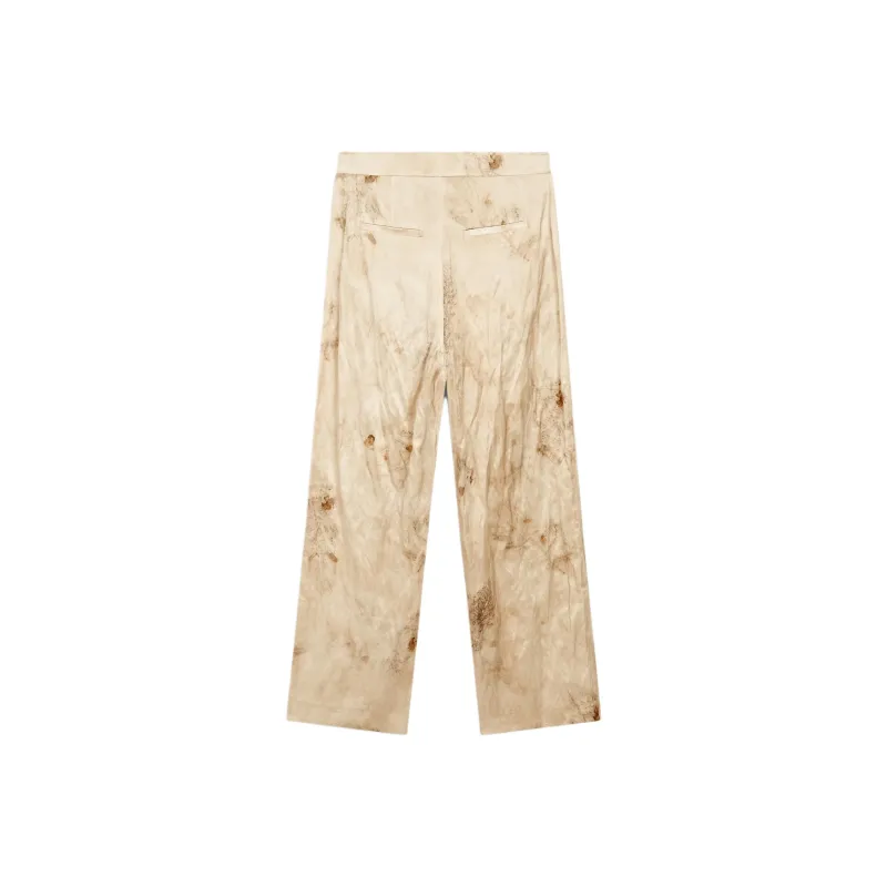 Massimo Dutti Casual Pants Women's Beige Yellow-1