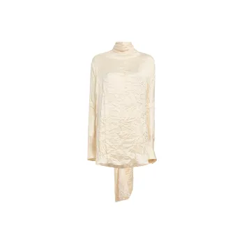 KHAITE Bex V Neck Straight Hem Blouse