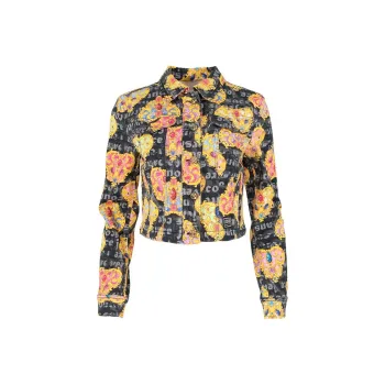 VERSACE JEANS COUTURE Heart Couture print Denim Jacket