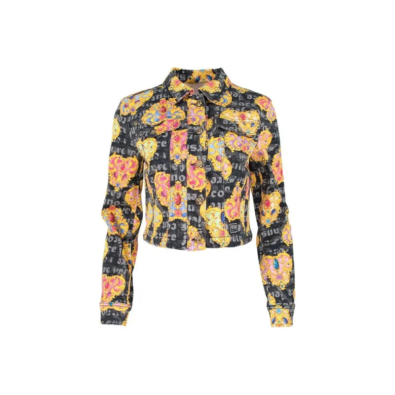 VERSACE JEANS COUTURE Heart Couture print Denim Jacket-0