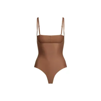 SKIMS BODY CORE SCULPT OPEN BUST THONG BODYSUIT Jumpsuit Women's JASPER/Jasper