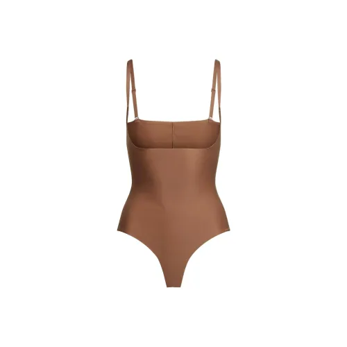 SKIMS BODY CORE SCULPT OPEN BUST THONG BODYSUIT Jumpsuit Women's JASPER/Jasper