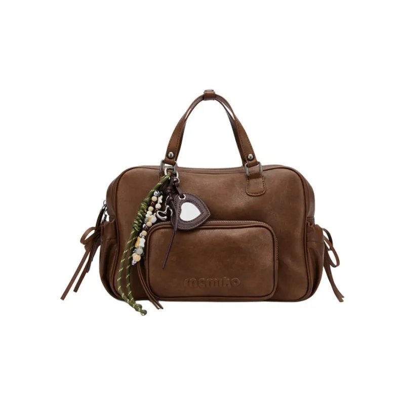 MCMIKO Cow Leather Crossbody Backpack Medium Size Women's Vintage Brown-5