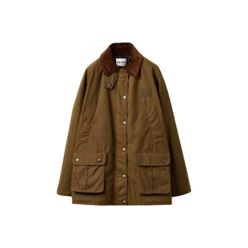 MIU MIU FW24 Jackets Coats Women's Army Green