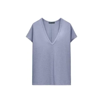 ZARA Regular T-Shirt Women's Light Blue