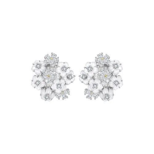 MIDNIGHT OPERA HOUSE Artificial Crystal Earrings Women's Silver