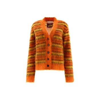 MARNI Striped Knitted Cardigan