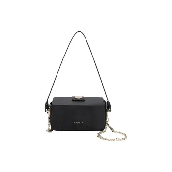 RADLEY Cow Leather Handbag Shoulder Bag Small Size Women's Black