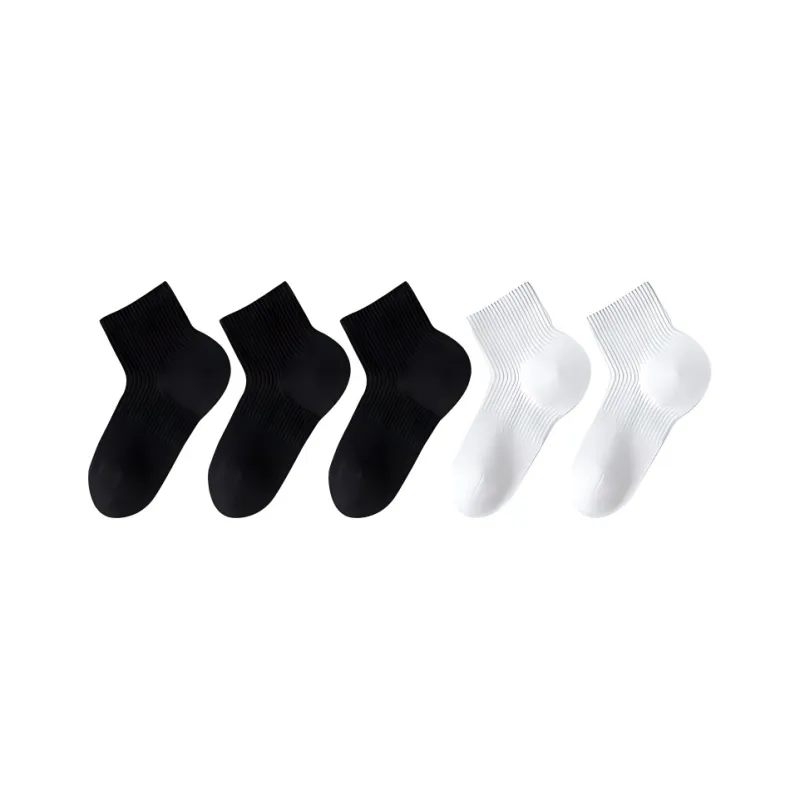 H YXIANG Mid Calf Socks Women's 5 Pack-6