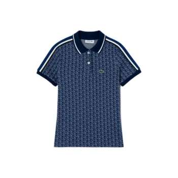 LACOSTE Logo embroidered Cotton Polo Top
