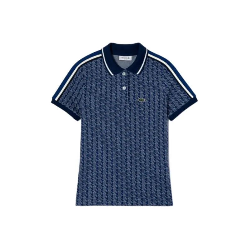 LACOSTE Logo embroidered Cotton Polo Top-0
