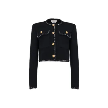 Alexander McQueen Cropped Tweed Jacket