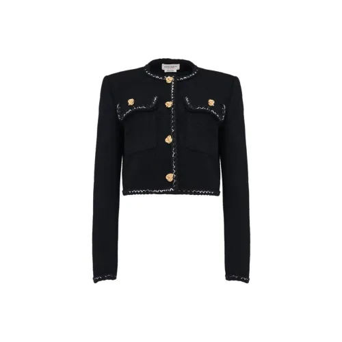 Alexander McQueen Cropped Tweed Jacket