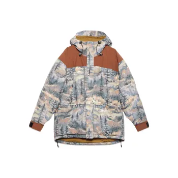 GUCCI X The North Face Padded Jacket FW21 Forest Print