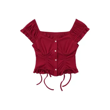 ABCMININ T Shirts Women's Red
