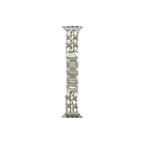 Double Row Denim Chain Strap-Starlight White