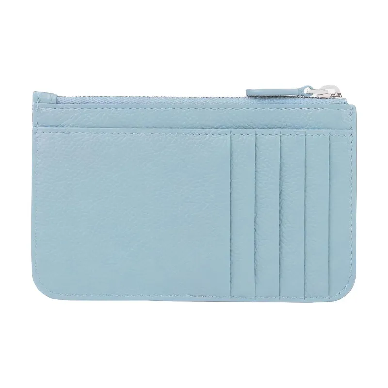 Balenciaga ESSENTIAL Cow Leather Card Clip Zero Wallet Regular Women's Blue-2