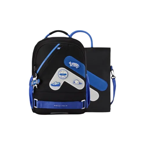 FILA Nylon Backpack Combo Set Unisex Pitch Black