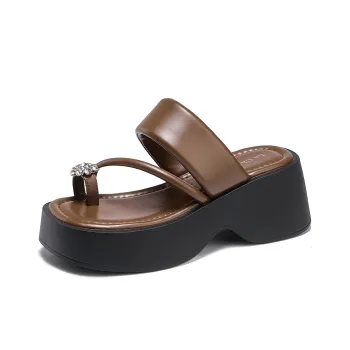 La Chapelle Slide Slippers Women's Brown
