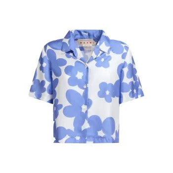MARNI Floral Printed Short Sleeved Shirt