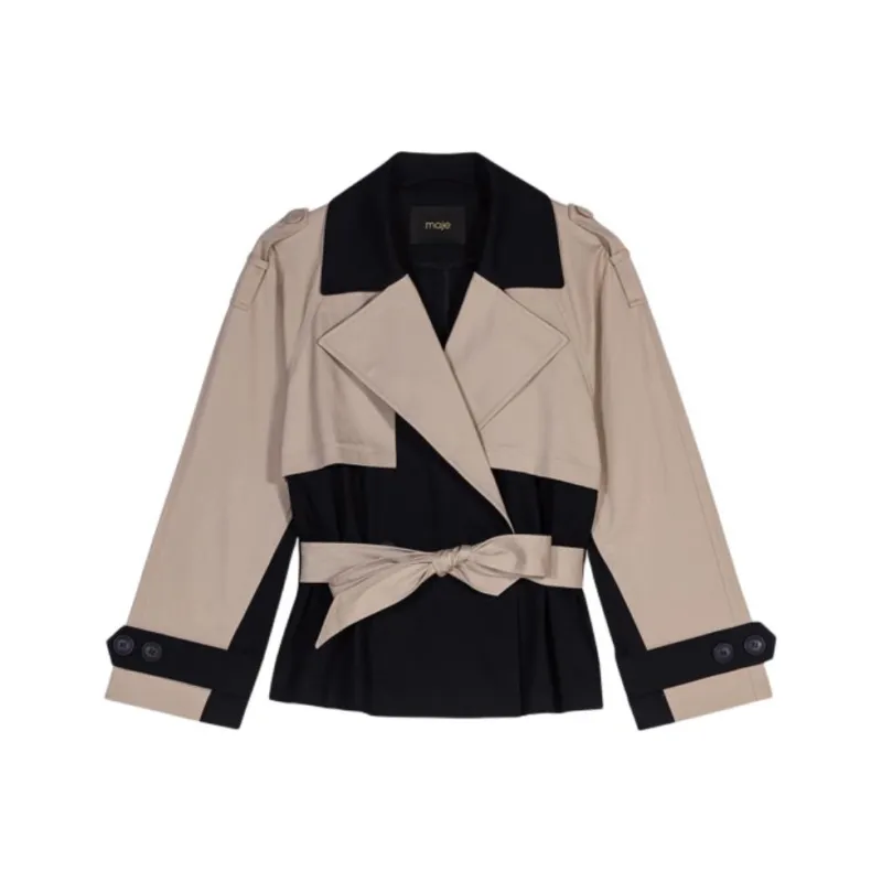 Maje Two tone Trench Coat-0
