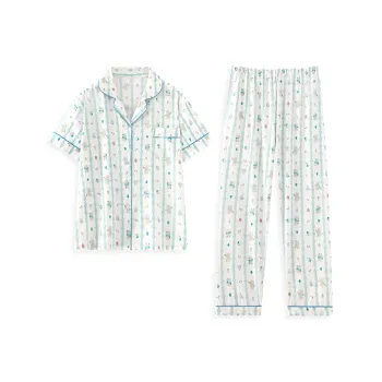 WANANNI Pajama Set Women's Light Blue