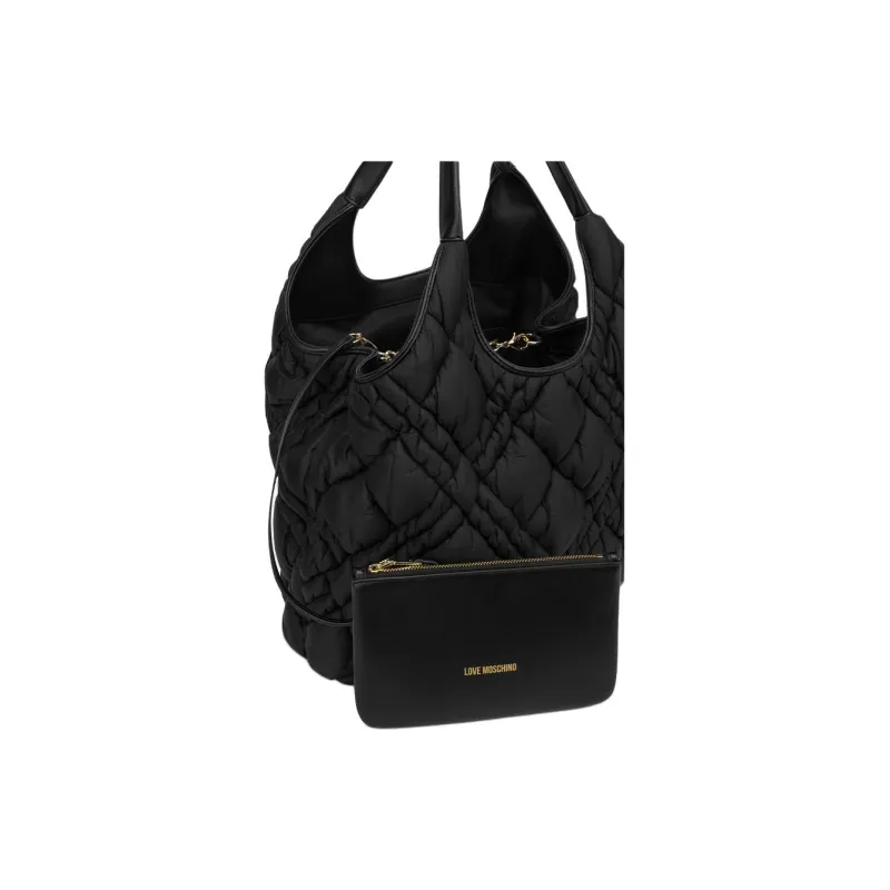 LOVE MOSCHINO Fabric Handbag Trumpets Women's Black-3