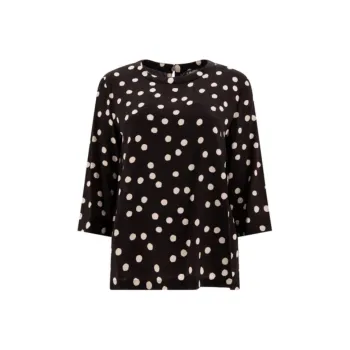 'S MAX MARA All Over Dot Printed Crewneck Top