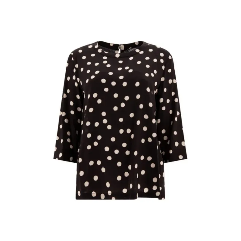 'S MAX MARA All Over Dot Printed Crewneck Top-0