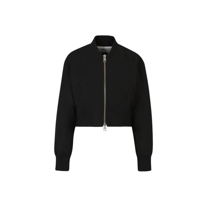 AMIPARIS Paris Zip Up Padded Bomber Jacket-0