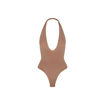 SKIMS SEAMLESS SCULPT DEEP PLUNGE THONG BODYSUIT Bodysuits Women's Sienna/Ochre