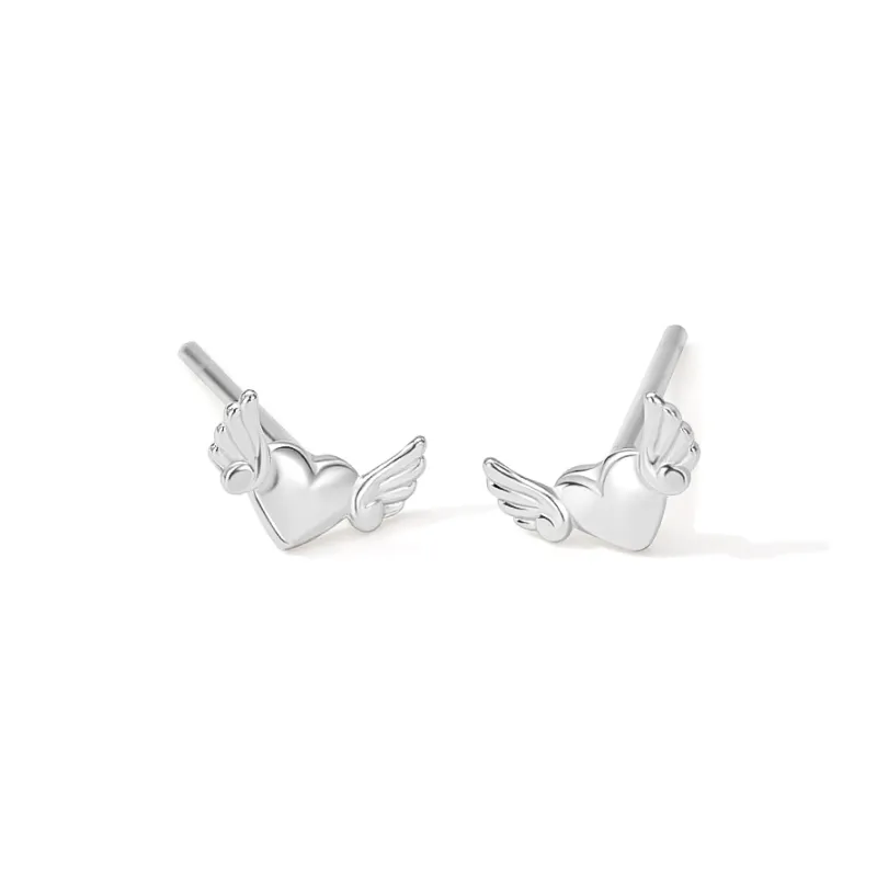 Lady Go 999 Fine Silver Stud Earrings Women's-4