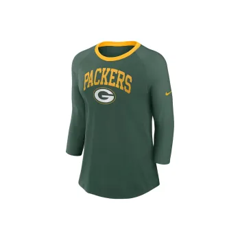 Nike Green Bay Packers Women's Nike Nfl 3/4 Sleeve T Shirt