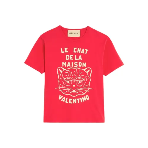 Valentino SS25 Chat De La Maison T Shirt Men's Red