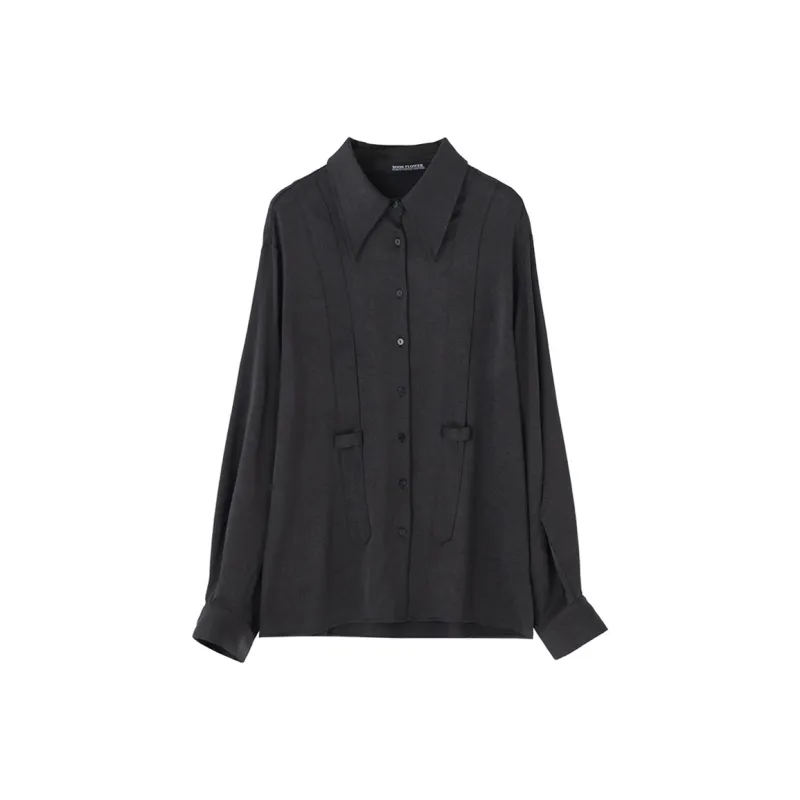 SOON FLOWER Shirt Women's Black-0