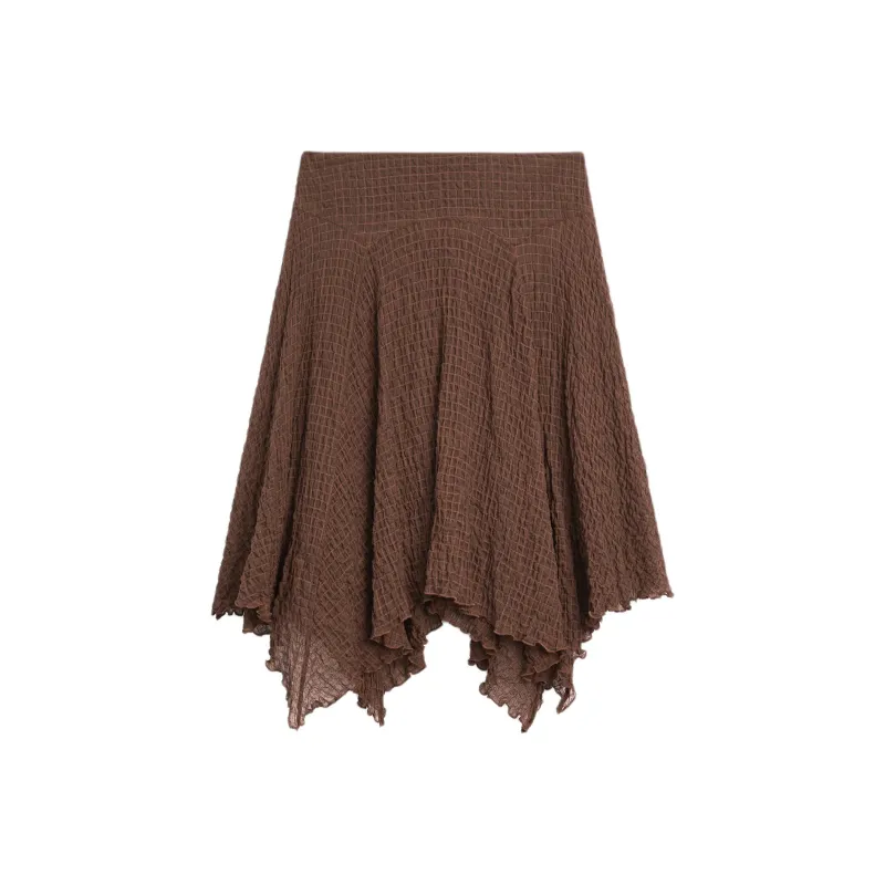 Massimo Dutti Casual Long Skirt Women's Brown-1