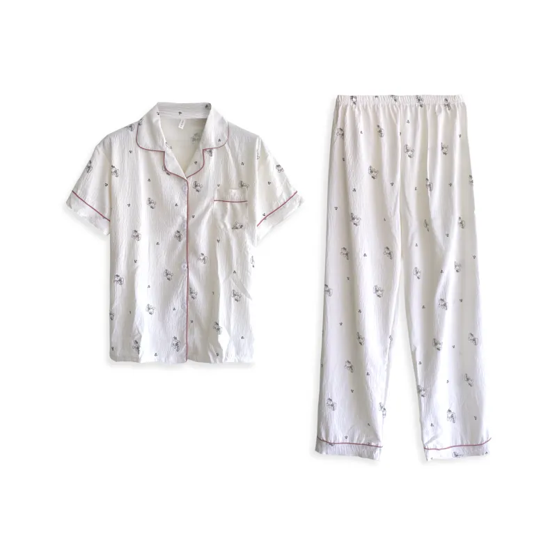 WANANNI Pajama Set Women's White-0