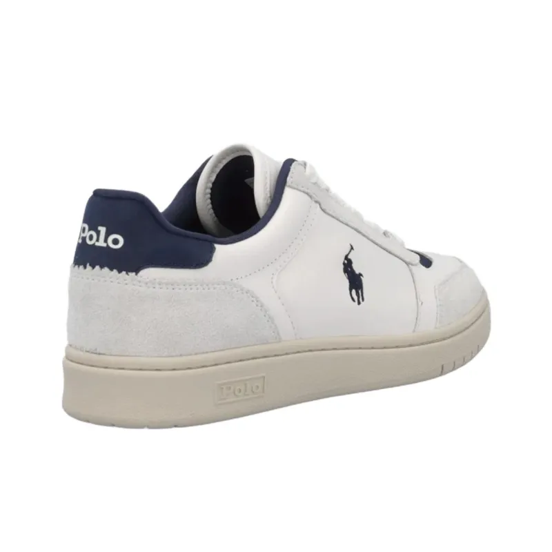 Polo Ralph Lauren Court Low Top Skateboard Shoes Men's White-3